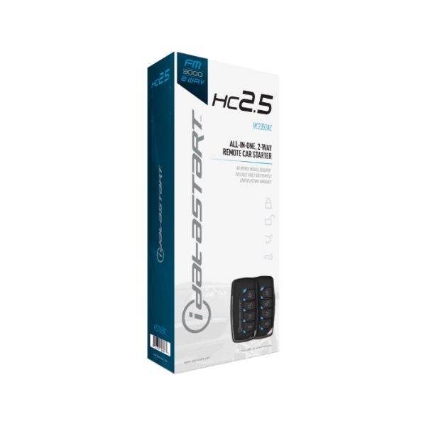 IDATASTART HC2.5, 5 BUTTONS 2-IDATASTART HC2.5 2-WAY 5-BUTTON UNIVERSAL REMOTE START KIT (WITH 2-WAY
