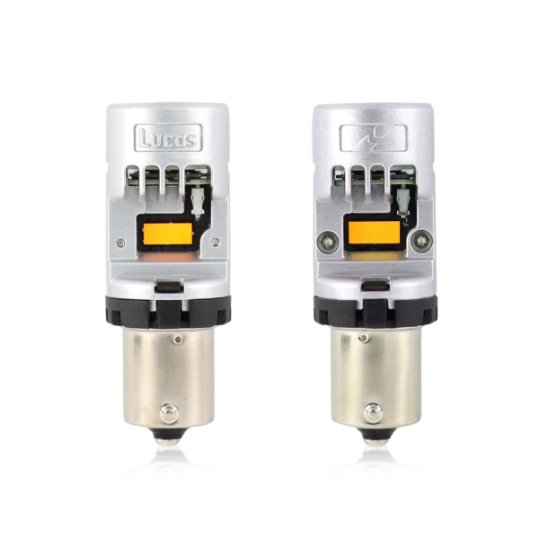 LUCAS LIGHTING 1156 BA15S 16 LED CANBUS BULB (AMBER)