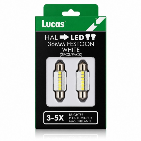 LUCAS LIGHTING 36MM FESTOON CANBUS BULB (WHITE)