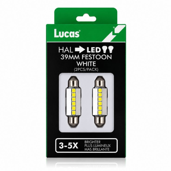 LUCAS LIGHTING 39MM FESTOON CANBUS BULB (WHITE)