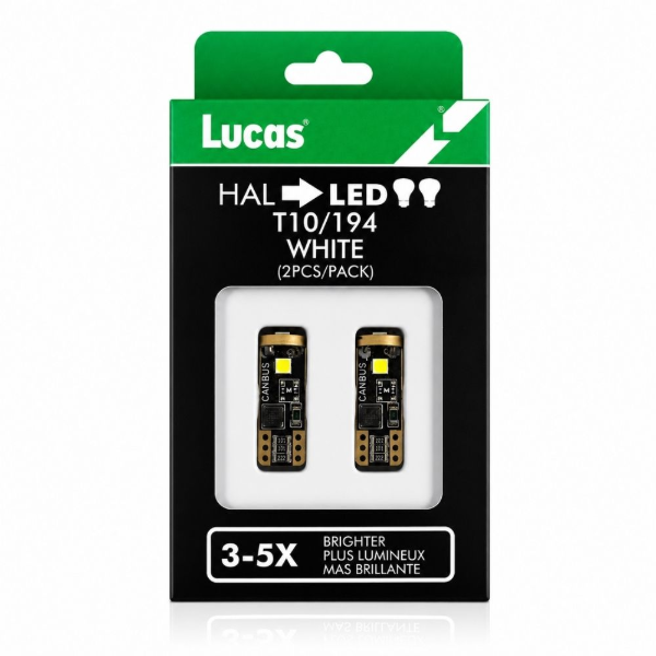 LUCAS LIGHTING T10 194 DIGITAL CANBUS BULB  (WHITE)
